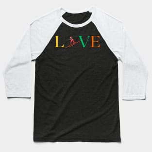 Love Biathlon Olympic Ski Rifle Baseball T-Shirt